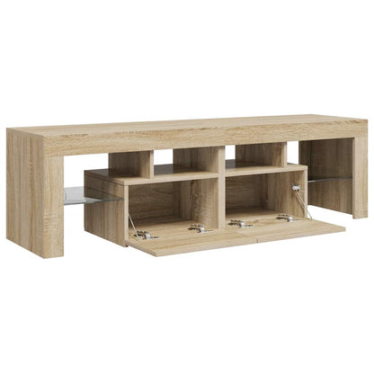 TV-Schrank mit LED-Beleuchtung Sonoma-Eiche 140x36,5x40 cm