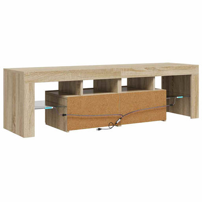 TV-Schrank mit LED-Beleuchtung Sonoma-Eiche 140x36,5x40 cm