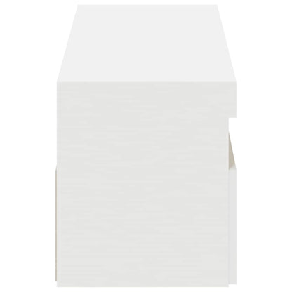 TV-Schränke mit LED-Leuchten 2 Stk. Weiß 60x35x40cm