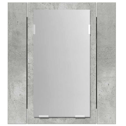 LED-Bad-Spiegelschrank Betongrau 40x12x45 cm Acryl