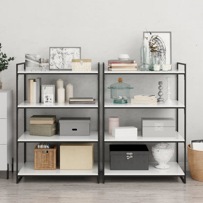 Bücherregal-Bretter 8 Stk. Hochglanz-Weiß 80x50x1,5 cm