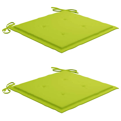 Gartenstühle 2 Stk. mit Kissen Massivholz Teak