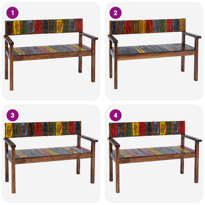 Esszimmerstühle 4 Stk. Altholz Massiv