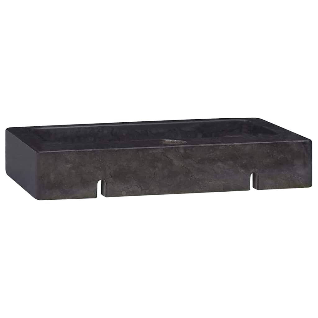 Wandwaschbecken Schwarz 38x24x6,5 cm Marmor