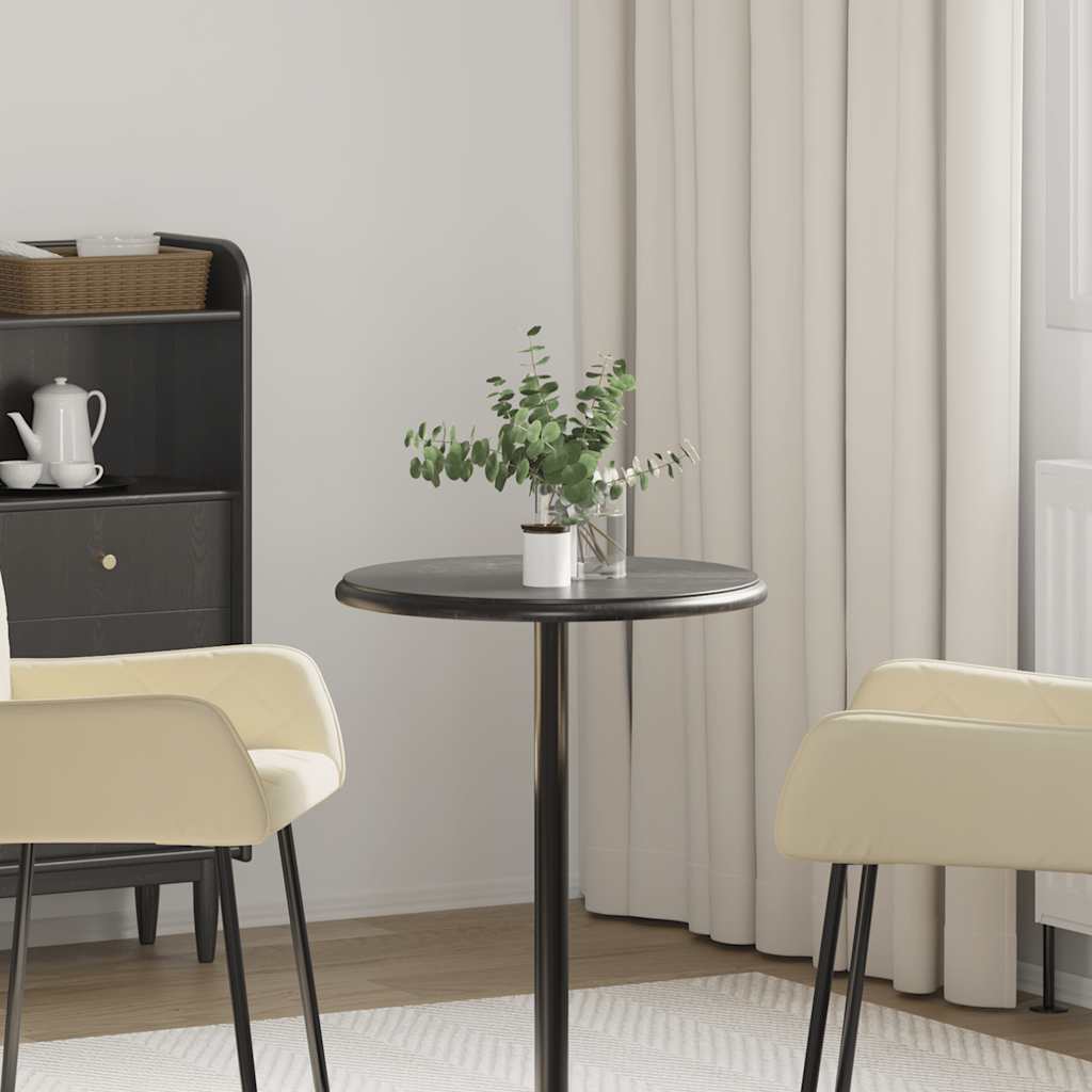 Tischplatte Schwarz Ø50x2,5 cm Marmor