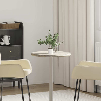 Tischplatte Grau Ø50x2,5 cm Marmor