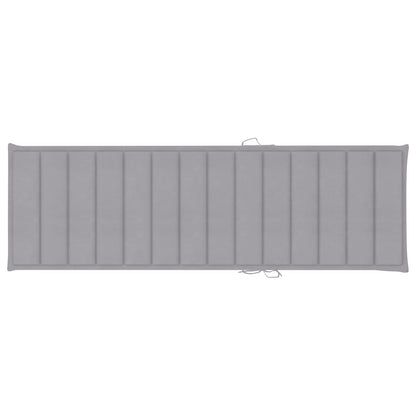 Doppel-Sonnenliege mit Grauen Auflagen Kiefer Imprägniert