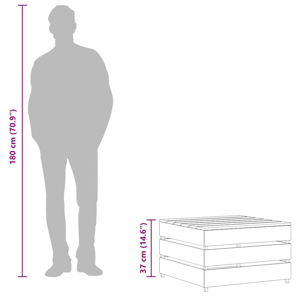 Garten-Palettentische 2 Stk. Imprägniertes Kiefernholz