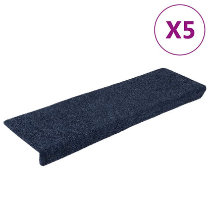 Stufenmatten Selbstklebend 5 Stk. 65x21x4 cm Anthrazit Rechteckiger Rand