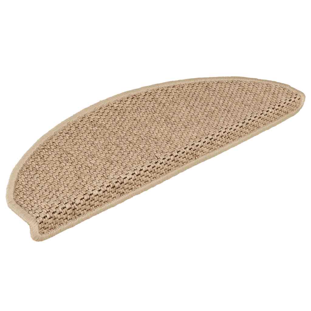 Treppenmatten Selbstklebend Sisal-Optik 15 Stk. 65x21x4 cm Sand