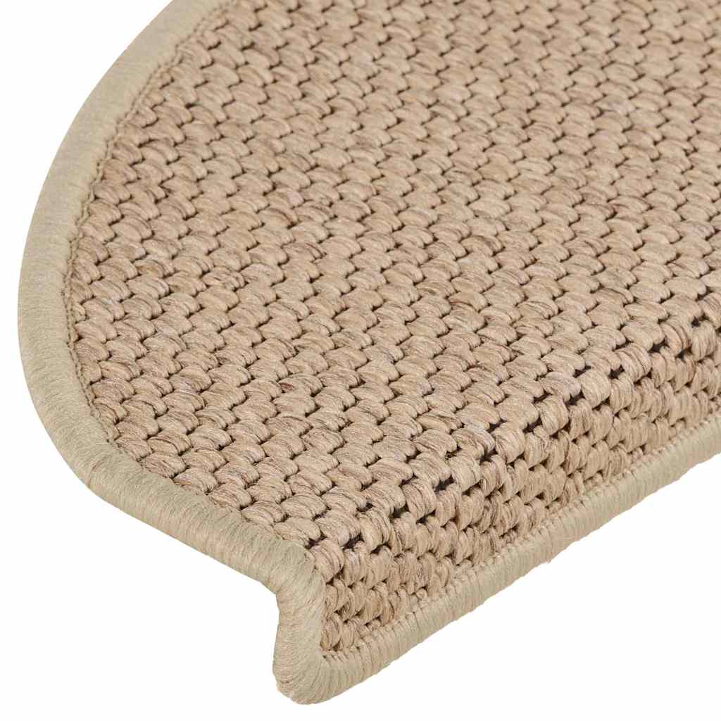 Treppenmatten Selbstklebend Sisal-Optik 15 Stk. 65x21x4 cm Sand
