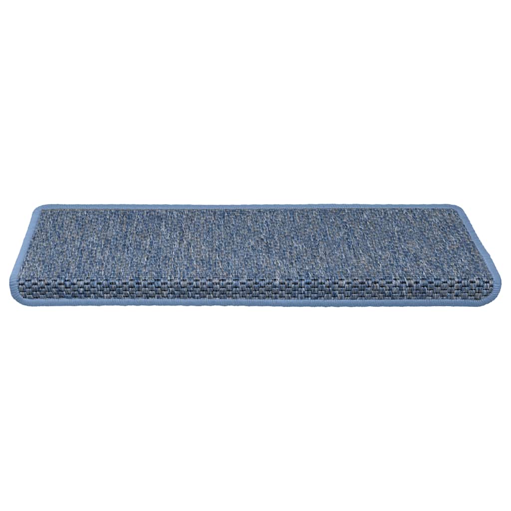 Treppenmatten Selbstklebend Sisal-Optik 15 Stk. 65x21x4 cm Blau