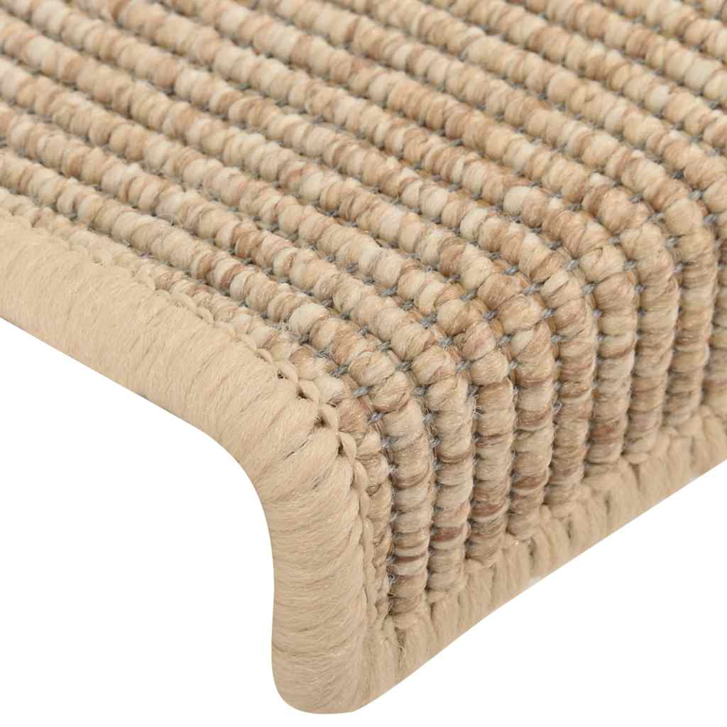 Stufenmatten 15 Stk. 65x21x4 cm Hellbeige Rechteckiger Rand