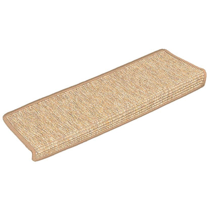 Stufenmatten 15 Stk. 65x21x4 cm Hellbraun Rechteckiger Rand