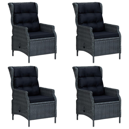 5-tlg. Garten-Essgruppe Dunkelgrau