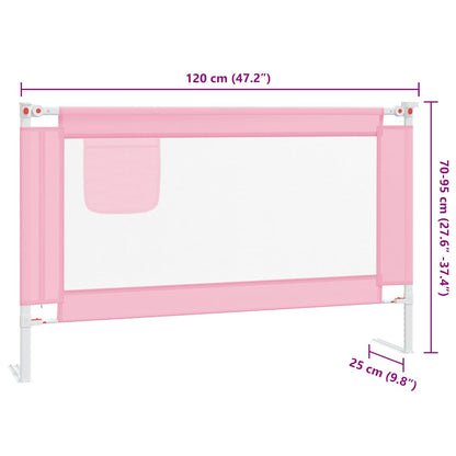 Kleinkind-Bettschutzgitter Rosa 120x25 cm Stoff