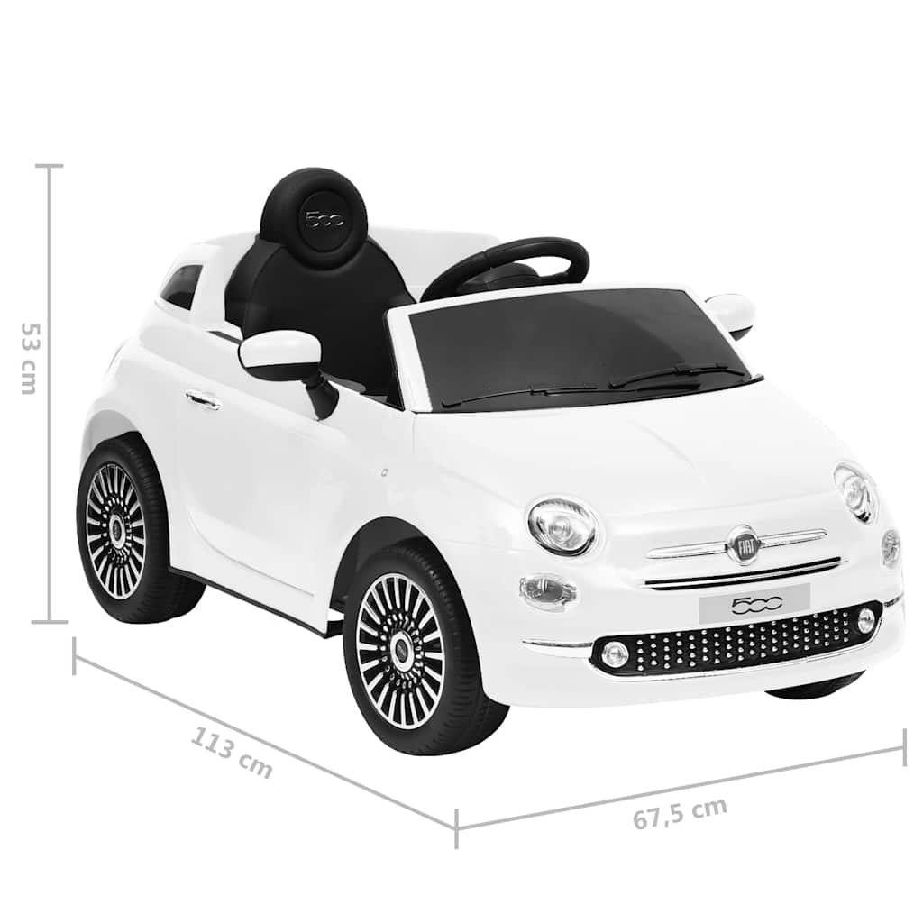 Kinder-Elektroauto Fiat 500 Weiß