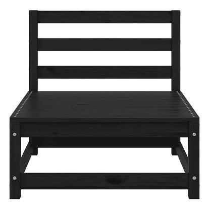 2-tlg. Garten-Lounge-Set Schwarz Massivholz Kiefer