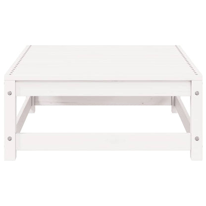 2-tlg. Garten-Lounge-Set Weiß Kiefer Massivholz