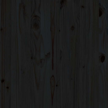 3-tlg. Garten-Lounge-Set Schwarz Massivholz Kiefer