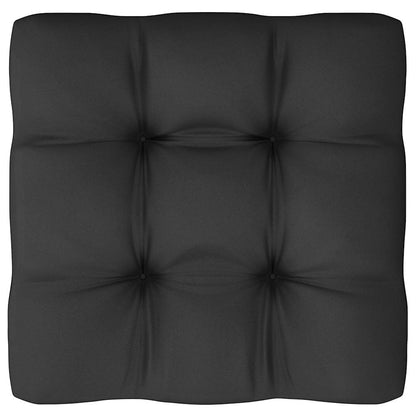 Gartensofa 2-Sitzer mit Kissen Schwarz Kiefer Massivholz