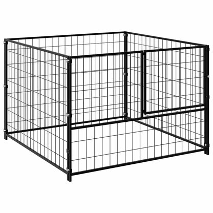Hundezwinger Schwarz 100x100x70 cm Stahl
