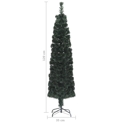 Künstlicher Weihnachtsbaum Schlank mit Ständer 120 cm Glasfaser