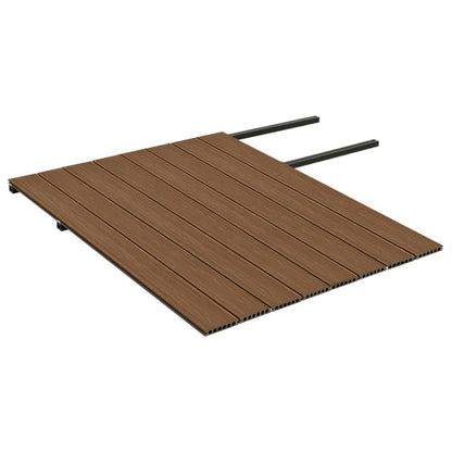 WPC Terrassendielen mit Zubehör Braun und Grau 16 m² 2,2 m