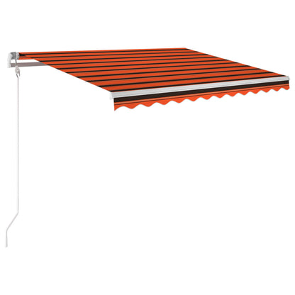 Automatische Markise mit LED Windsensor 300x250 cm Orange/Braun