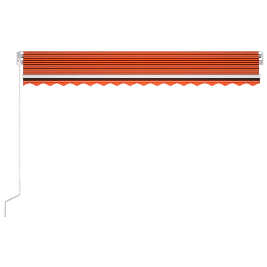 Automatische Markise mit LED Windsensor 400x300 cm Orange/Braun