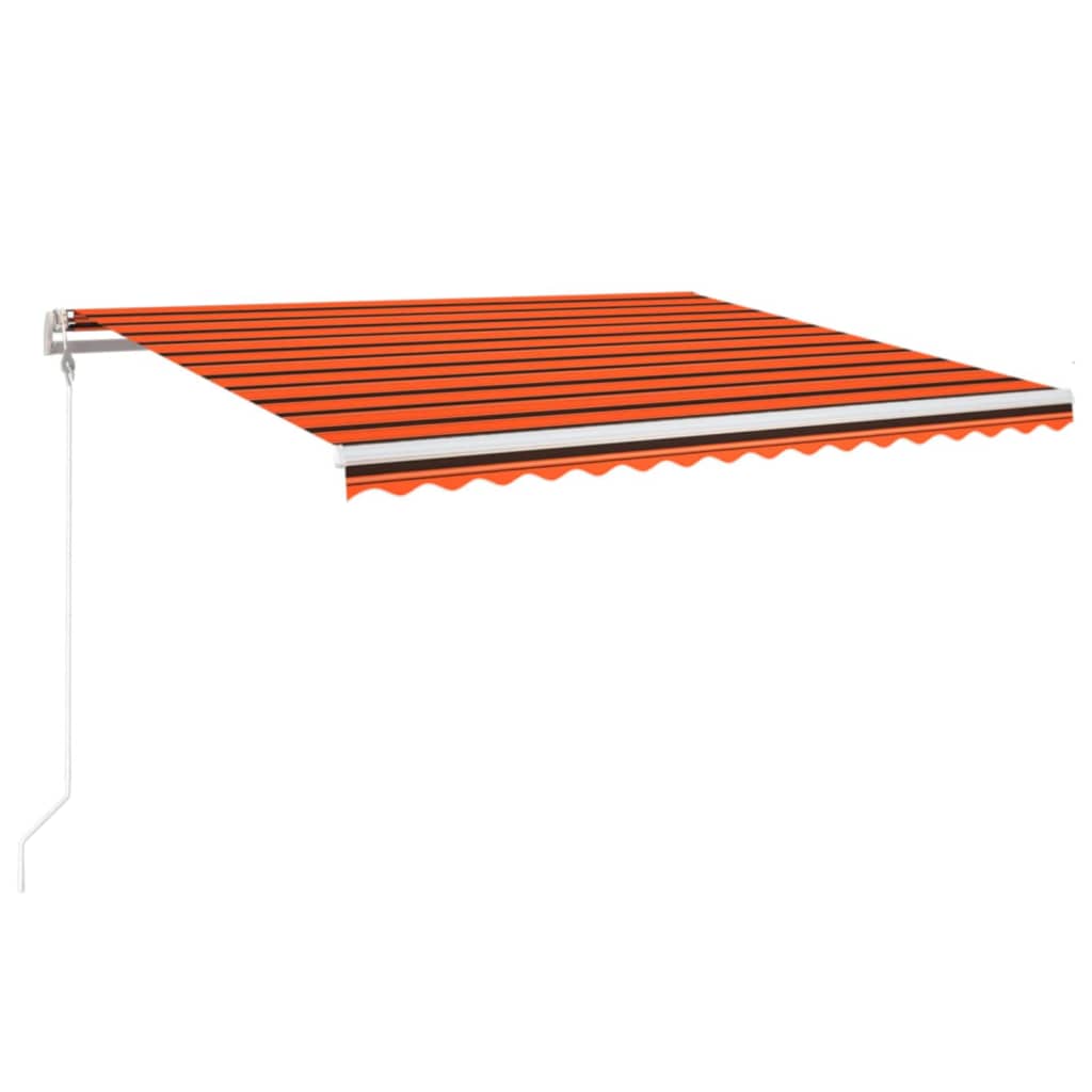 Markise Automatisch Einziehbar 450x350 cm Orange und Braun