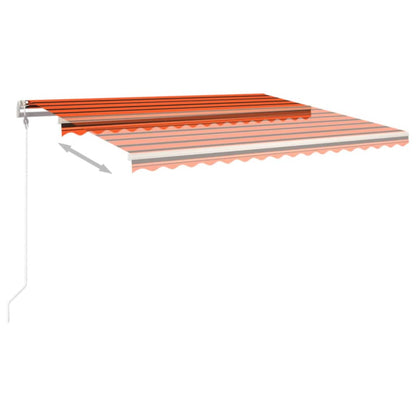 Markise Automatisch Einziehbar 450x350 cm Orange und Braun