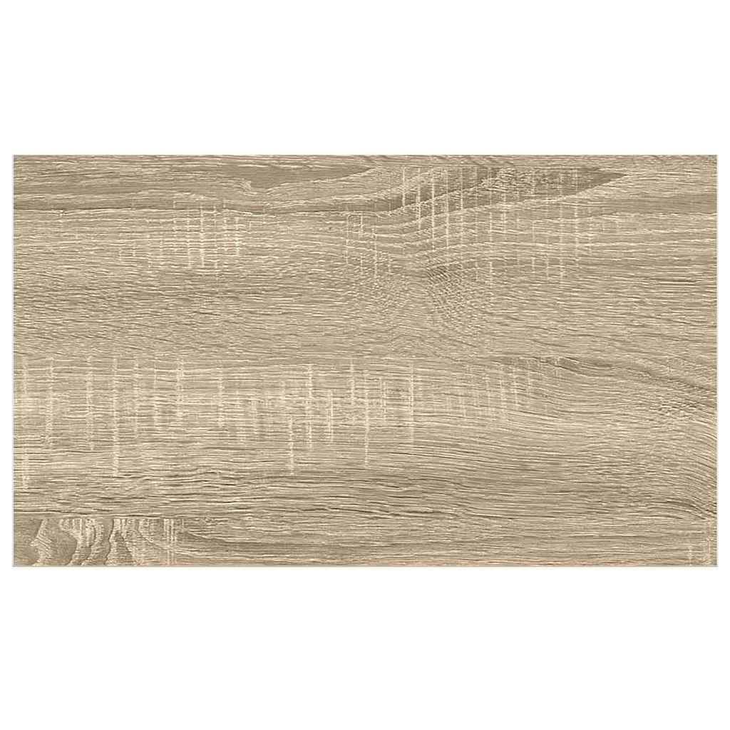 Schweberegale 2 Stk. Eichen-Optik und Weiß 50x23x3,8 cm MDF