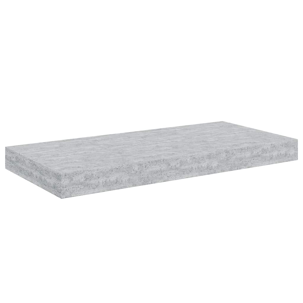 Schweberegale 2 Stk. Betongrau 50x23x3,8 cm MDF