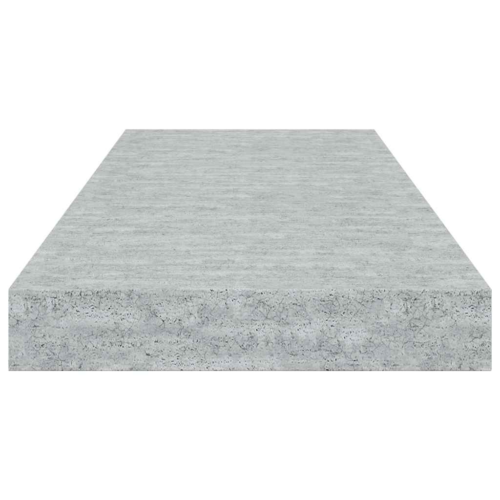 Schweberegale 4 Stk. Betongrau 60x23,5x3,8 cm MDF