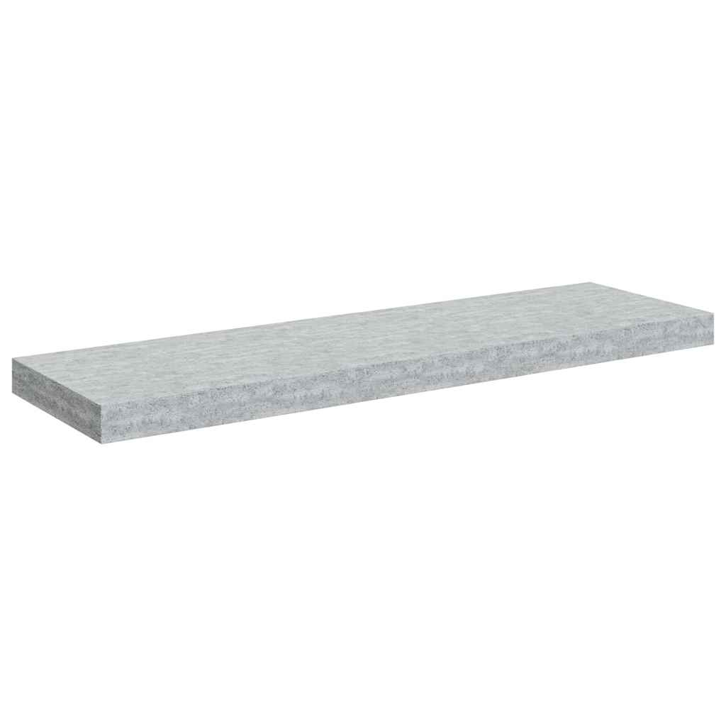 Schweberegale 4 Stk. Betongrau 80x23,5x3,8 cm MDF