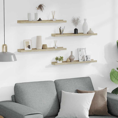 Wandregale 4 Stk. Sonoma-Eiche 60x9x3 cm