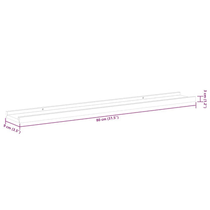 Wandregale 4 Stk. Betongrau 80x9x3 cm