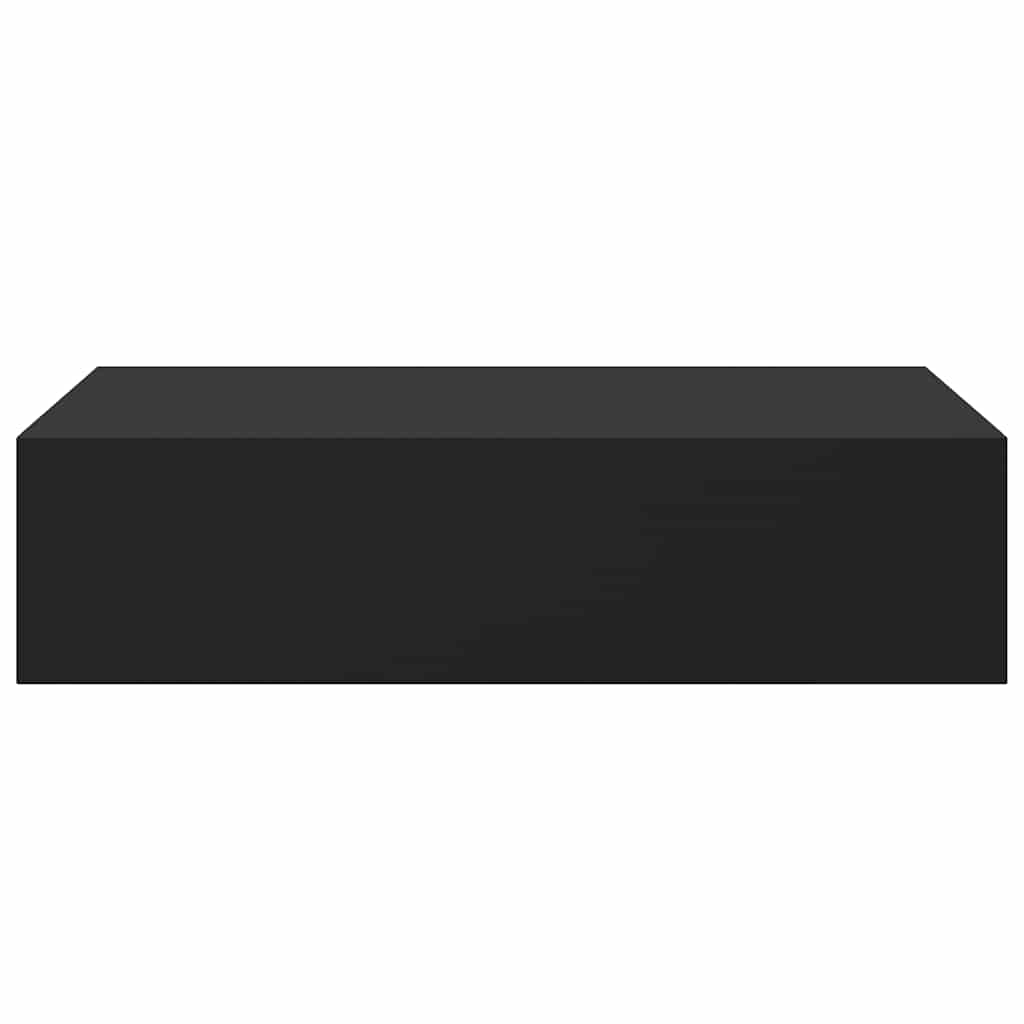 Wandregal mit Schublade Schwarz 40x23,5x10 cm MDF
