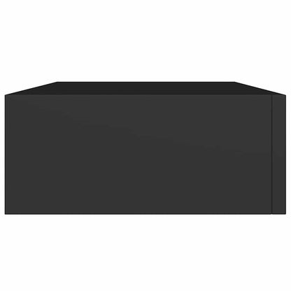 Wandregal mit Schublade Schwarz 40x23,5x10 cm MDF