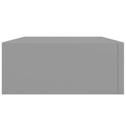 Wandregale mit Schubladen 2 Stk. Grau 40x23,5x10 cm MDF