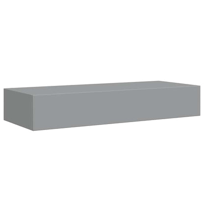 Wandregale mit Schubladen 2 Stk. Grau 60x23,5x10 cm MDF