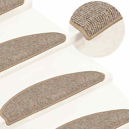 Stufenmatten 15 Stk. 65x21x4 cm Braun Halbrund Groß