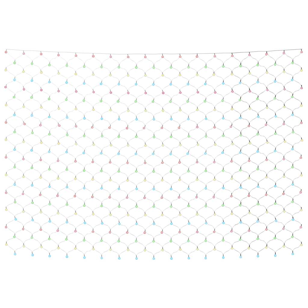 Weihnachts-Lichternetz Mehrfarbig 3x3 m 306 LEDs Indoor Outdoor