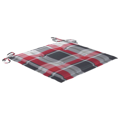 Stapelbare Gartenstühle mit Kissen 4 Stk. Massivholz Teak