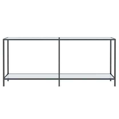 Konsolentisch Weiß 180x35x75,5 cm Hartglas