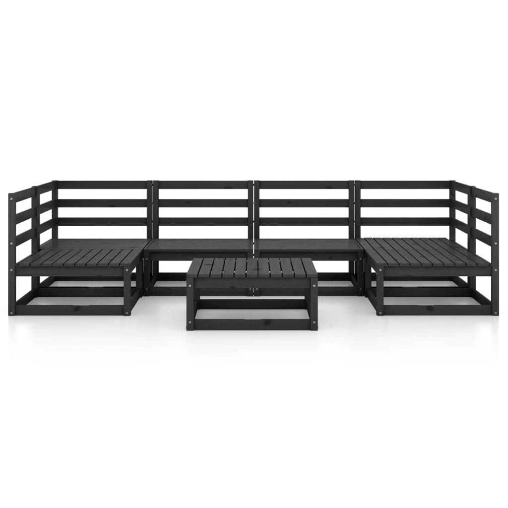 7-tlg. Garten-Lounge-Set Massivholz Kiefer