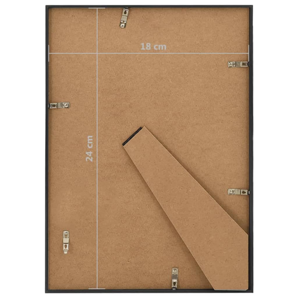 Bilderrahmen Collage 3 Stk. für Tisch Schwarz 18x24 cm MDF