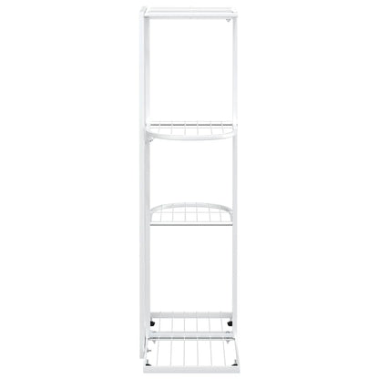 Blumenständer 4-Etagen 43x22x76 cm Weiß Metall