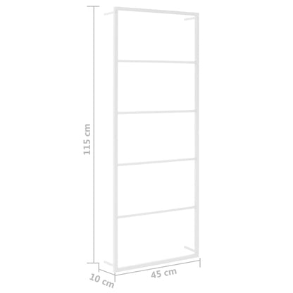 Handtuchhalter Weiß 45 x 10 x 115 cm Stahl